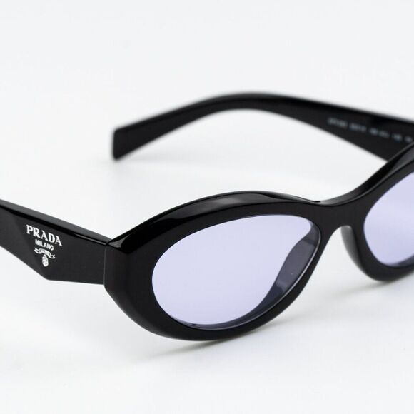 NEW Prada PR26ZS 16K40J Black Violet Oval Women Sunglasses PR 26ZS main image 5